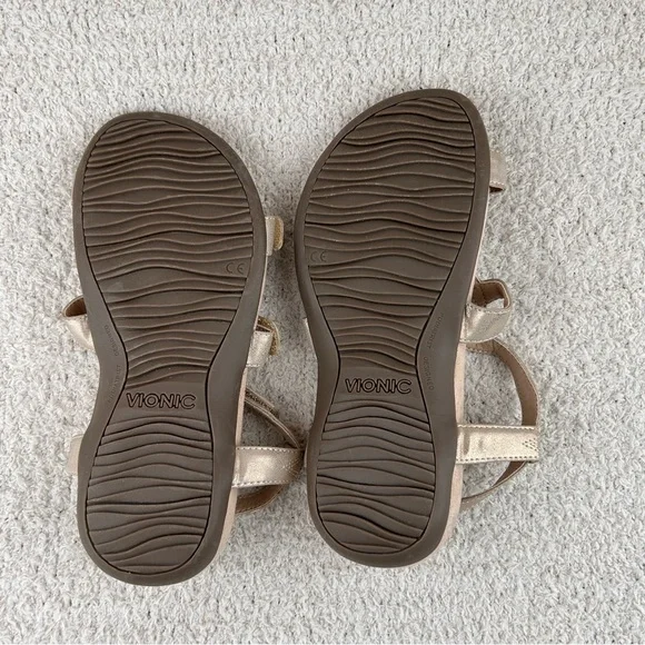 Vionic Sandals Womens 6 Rose Gold Jodie Comfort Walking Ergonomic Ankle Straps - Picture 9 of 11